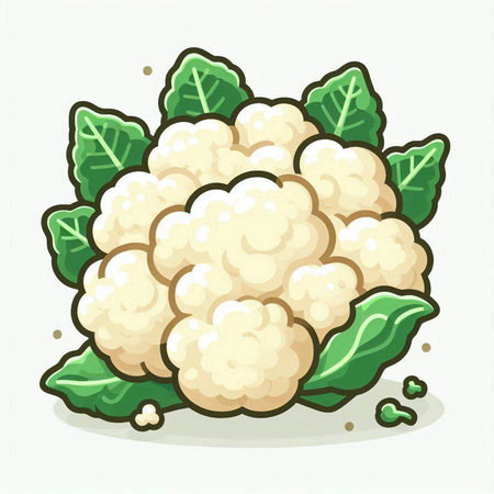 Cauliflower vector illustration. Cauliflower vector illustration. Cauliflower icon. Cauliflower vector icon. Cauliflower vector iconのイラスト素材
