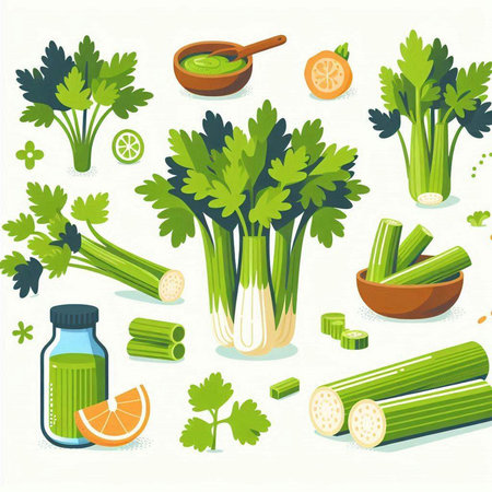 Celery, celery, parsley, leek, celery, celery, celery, parsley, celery, celery, celery, celery, celery, parsley, celery, celery, celery, celery, celery, celery, celery, celery, celery, celery, celery, celeryのイラスト素材