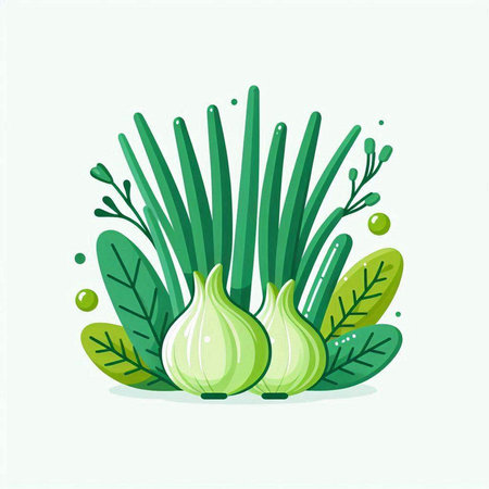 Garlic vector illustration. Vegetables and herbs. Healthy food.のイラスト素材