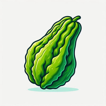Kiwano fruit isolated on a white background. Vector illustration.のイラスト素材