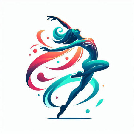 Ballet dancer. Vector illustration of a girl in a jump.のイラスト素材