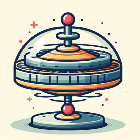 Retro spinning wheel. Vector illustration of a retro spinning wheel.のイラスト素材