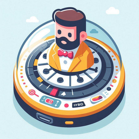 Flat 3d isometric illustration of a businessman with a beard in a suit.のイラスト素材