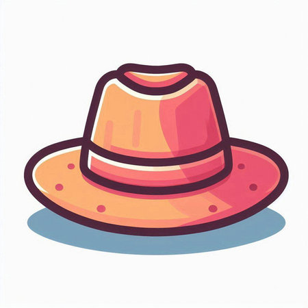 Illustration of a hat on a white background. Vector illustration.のイラスト素材