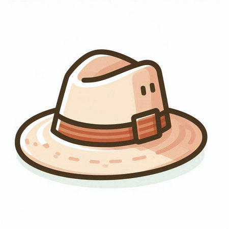 Vector illustration of a hat. Isolated on a white background.のイラスト素材