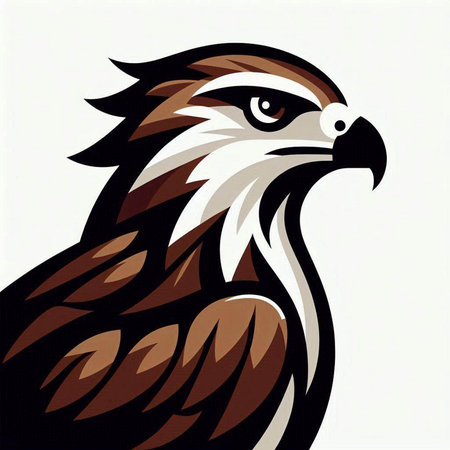 Eagle head on white background. Vector illustration for your design.のイラスト素材