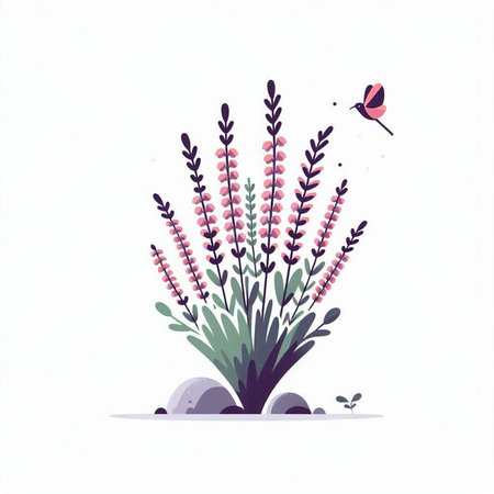 Flower composition. Hand drawn vector illustration in flat cartoon style.のイラスト素材
