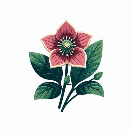 Flower on a white background. Isolated. Vector illustration.のイラスト素材