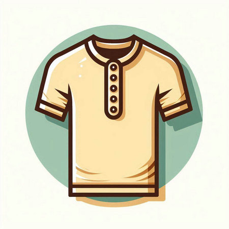 Illustration of a t-shirt with a pattern on a white backgroundのイラスト素材