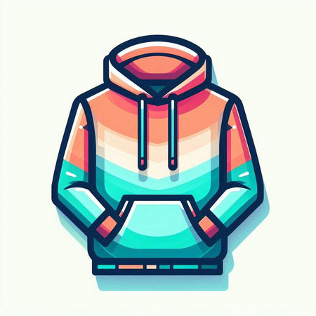 Colorful hoodie icon, vector illustration, eps 10.のイラスト素材