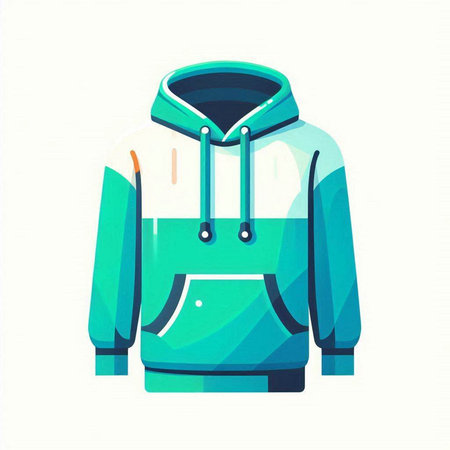 Hoodie. Stylish vector illustration of a hoodie.のイラスト素材