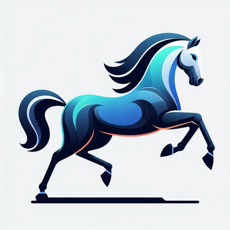 Horse icon, vector illustration, eps10, no transparencyのイラスト素材