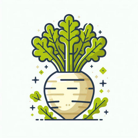 Vegetable and Herb Line Icon, Vector Illustration, Editable Stroke.のイラスト素材