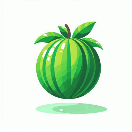 Watermelon isolated on a white background. Vector illustration. Eps 10.のイラスト素材