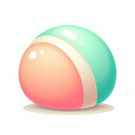 Illustration of a colorful easter egg on a white background.のイラスト素材