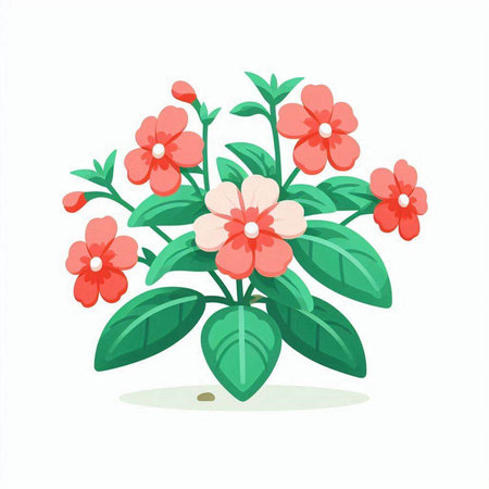 Flower bouquet vector illustration isolated on white background. Flat cartoon style.のイラスト素材