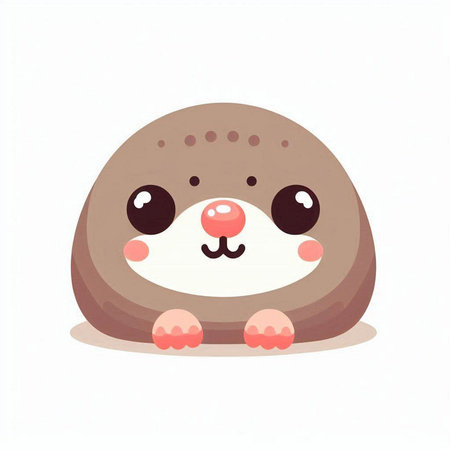 Cute baby hedgehog. Vector illustration isolated on white background.のイラスト素材