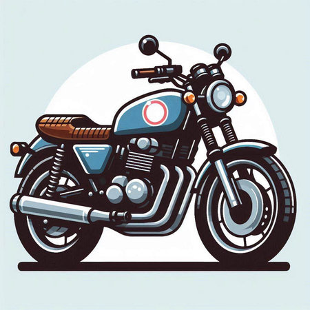 Motorcycle. Vector illustration of a motorcycle on a white background.のイラスト素材