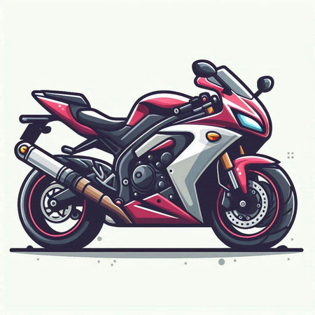 Vector illustration of a sport bike on a white background. Motorcycle.のイラスト素材