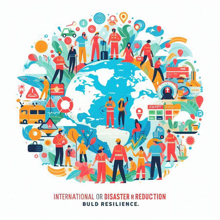 International Day of Persons with Disabilities concept, flat vector illustration.のイラスト素材