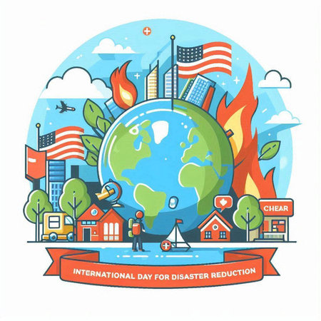 World environment day vector illustration. Global warming and climate change concept.のイラスト素材