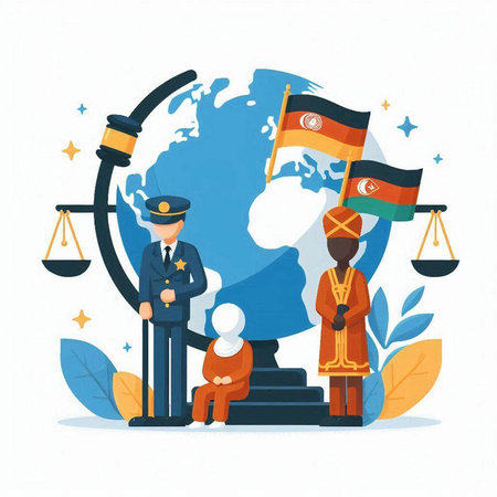 Law and justice concept. Flat style vector illustration. Law and justice concept.のイラスト素材