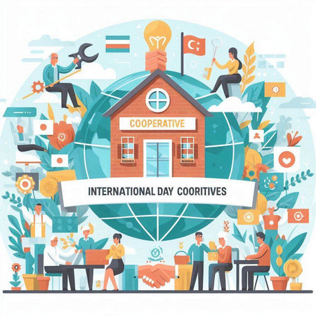Concept of International Day of Knowledge. Flat design vector illustration.のイラスト素材