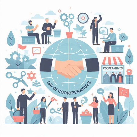Business people shaking hands. Teamwork and partnership concept. Vector illustrationのイラスト素材