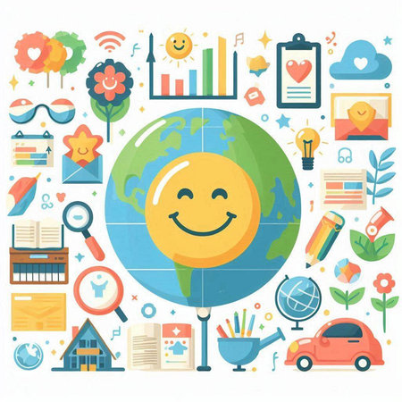 Flat design modern vector illustration concept of education, learning, back to school, online courses, training, courses, web design, website, mobile application.のイラスト素材