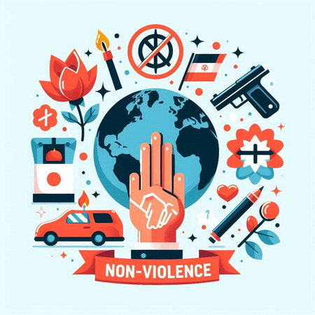 Flat design vector illustration concept of stop violence against women and human rights.のイラスト素材
