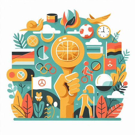 Flat design modern vector illustration concept of teamwork, cooperation, cooperation, brainstorming.のイラスト素材