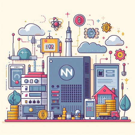 Flat design modern vector illustration concept of smart city and internet of things.のイラスト素材