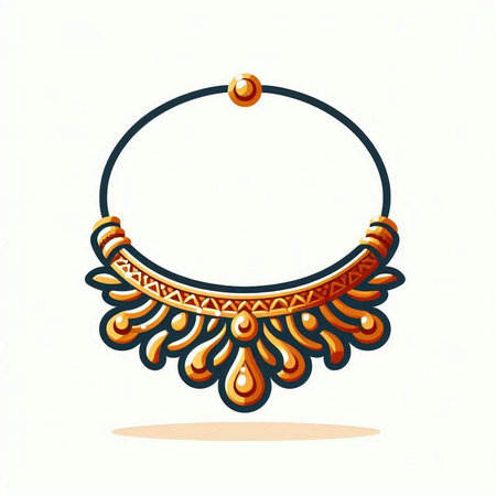 Necklace on a white background. Vector illustration for your designのイラスト素材