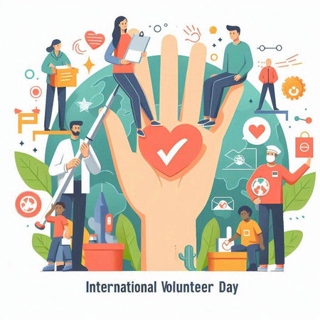 International Day of Persons with Disabilities Concept. Flat Vector Illustrationのイラスト素材