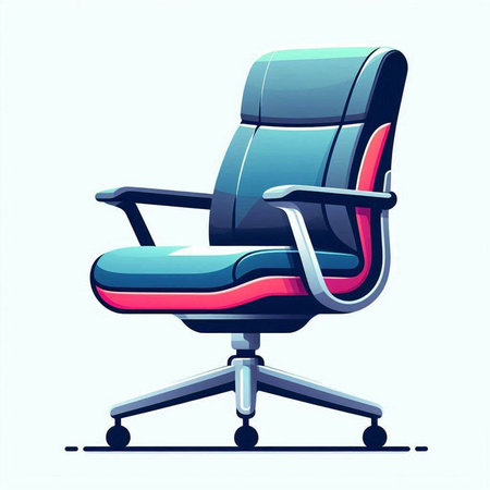 Office chair isolated on white background. Vector illustration. Eps 10.のイラスト素材
