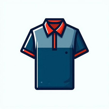 Polo shirt isolated on white background. Vector illustration. Eps 10.のイラスト素材