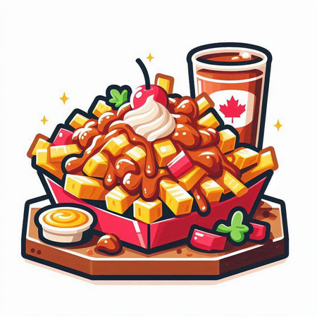 Illustration of hot dog with sauce and mayonnaise. Fast food.のイラスト素材