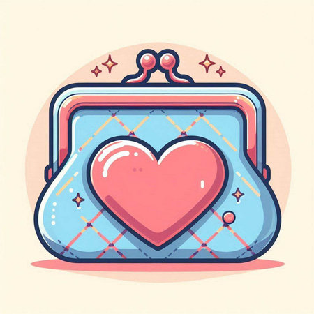 Illustration of a woman's handbag isolated on a white backgroundのイラスト素材