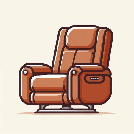 Armchair in retro style. Vector illustration. Isolated on white background.のイラスト素材