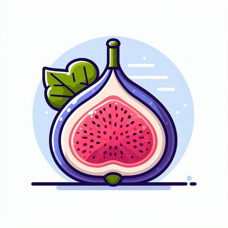 Figs icon. Vector illustration in flat style on white background.のイラスト素材