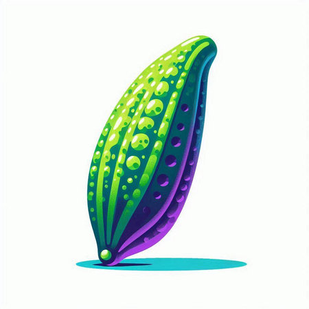 Cucumber on a white background. Vector illustration for your designのイラスト素材