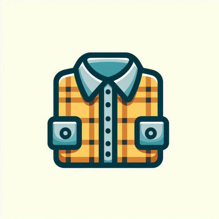 Fashion shirt icon, vector illustration. Flat design style. Colorfulのイラスト素材