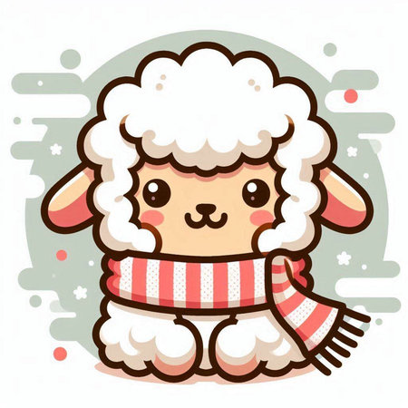 Cute cat vector illustration. Cute cartoon kawaii kitten character.のイラスト素材