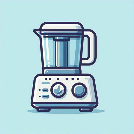Blender icon in flat style. Kitchen appliances. Vector illustration.のイラスト素材