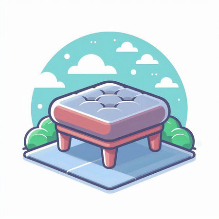 Vector illustration of an isometric furniture. Furniture for the house.のイラスト素材