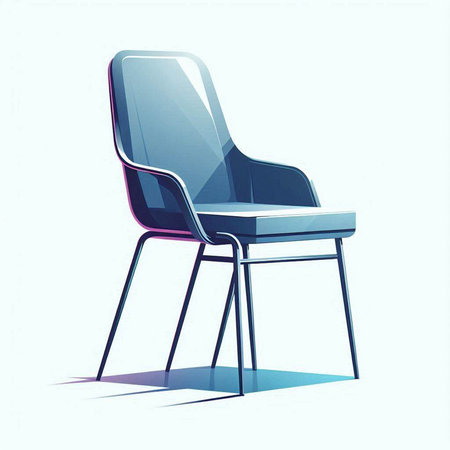 Modern chair on a white background. 3d rendering, 3d illustration.のイラスト素材