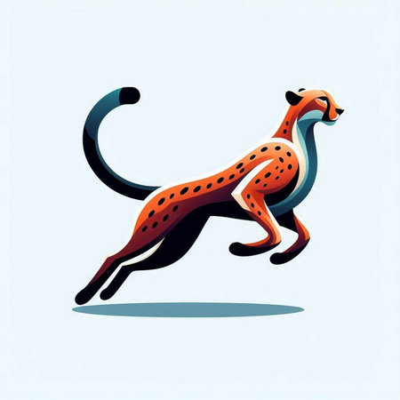 Cheetah, vector illustration, eps10, no transparencyのイラスト素材