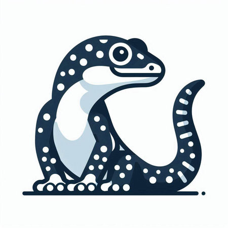 Gecko. Vector illustration. Isolated on a white background.のイラスト素材