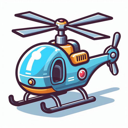 Helicopter icon. Cartoon illustration of helicopter vector icon for web designのイラスト素材