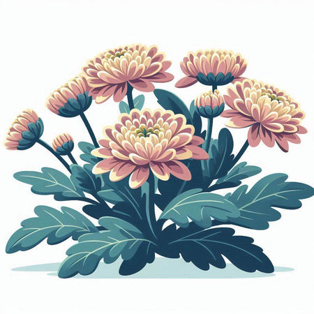 Beautiful chrysanthemum flowers. Vector illustration for your designのイラスト素材